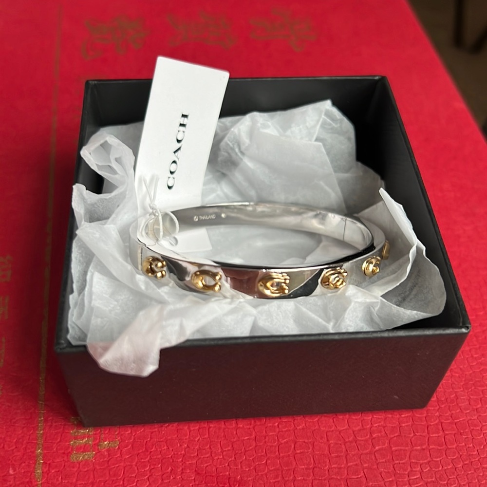 Stylish Coach Two-Toned Bracelet